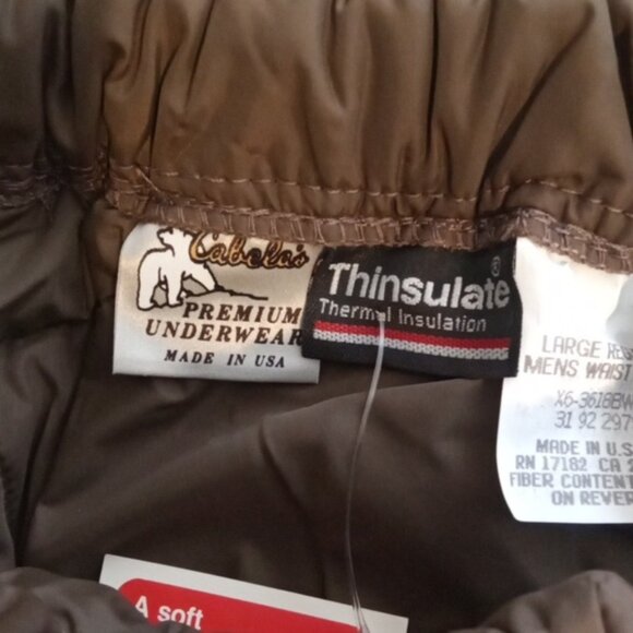 Cabela's Thinsulate Thermal Insulation Vintage 3M Nylon Mens Large - Picture 5 of 11